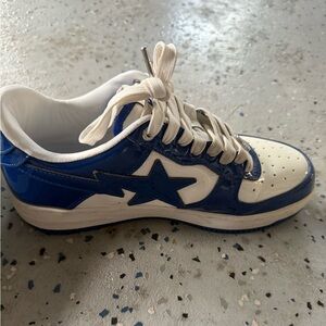 Bape Blue and White Sneakers